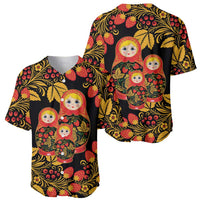 Russian Matryoshka Doll Baseball Jersey Khokhloma Patterns - Wonder Print Shop