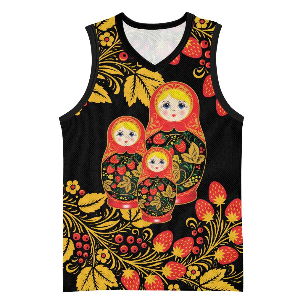 Russian Matryoshka Doll Basketball Jersey Khokhloma Patterns - Wonder Print Shop