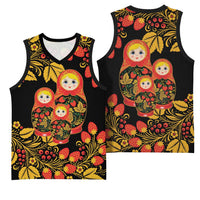 Russian Matryoshka Doll Basketball Jersey Khokhloma Patterns - Wonder Print Shop