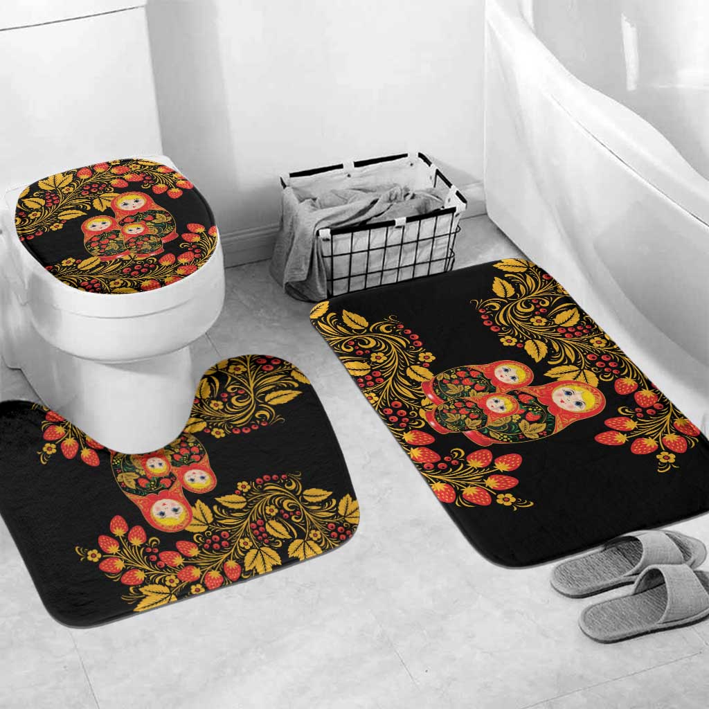 Russian Matryoshka Doll Bathroom Set Khokhloma Patterns - Wonder Print Shop