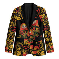 Russian Matryoshka Doll Blazer Khokhloma Patterns - Wonder Print Shop