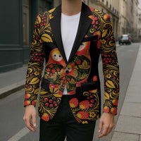 Russian Matryoshka Doll Blazer Khokhloma Patterns - Wonder Print Shop