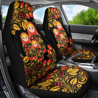 Russian Matryoshka Doll Car Seat Cover Khokhloma Patterns - Wonder Print Shop