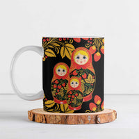 Russian Matryoshka Doll Ceramic Mug Khokhloma Patterns - Wonder Print Shop