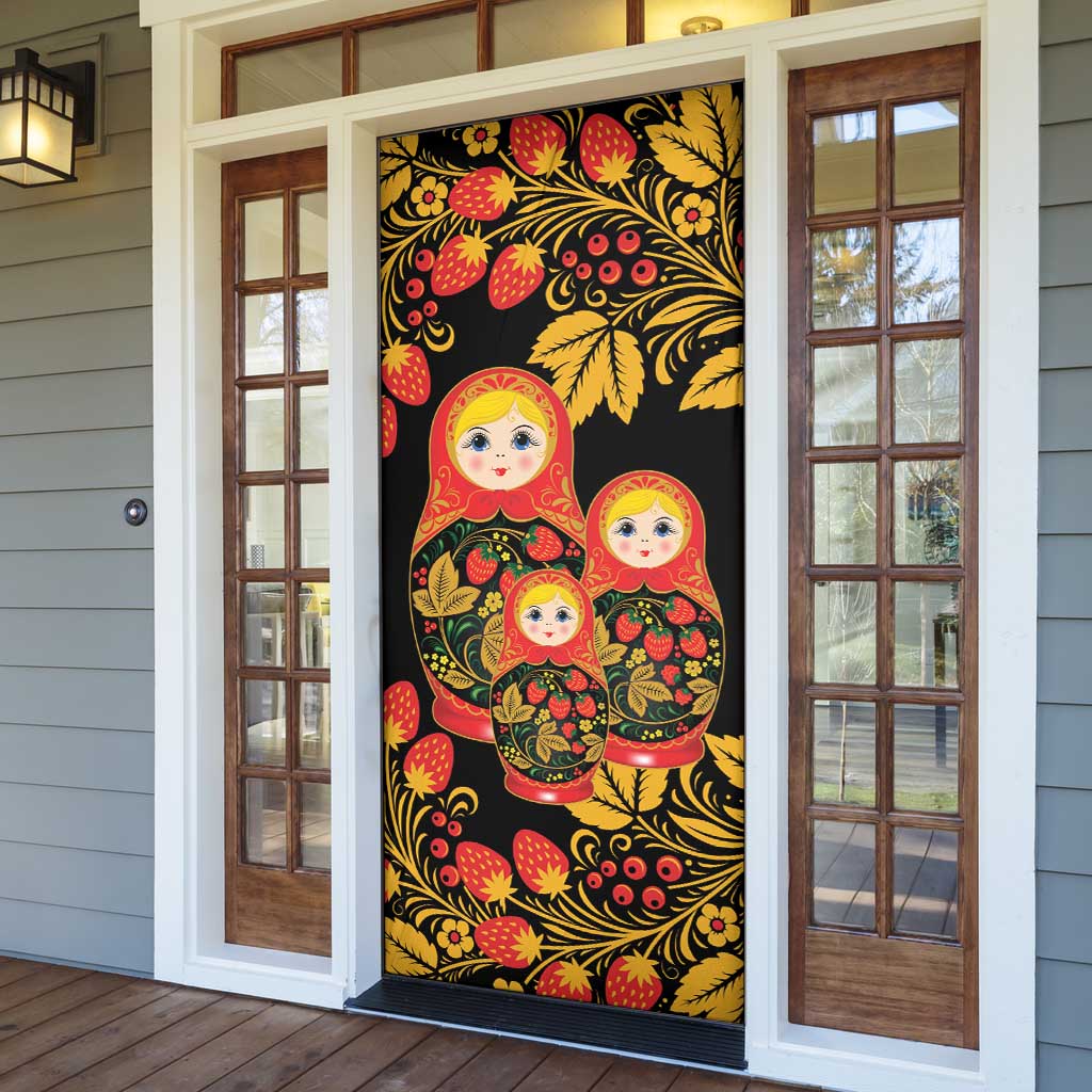 Russian Matryoshka Doll Door Cover Khokhloma Patterns - Wonder Print Shop