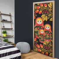 Russian Matryoshka Doll Door Cover Khokhloma Patterns - Wonder Print Shop