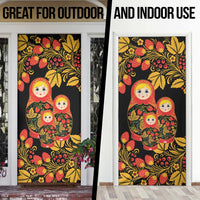 Russian Matryoshka Doll Door Cover Khokhloma Patterns - Wonder Print Shop