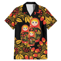 Russian Matryoshka Doll Family Matching Mermaid Dress and Hawaiian Shirt Khokhloma Patterns - Wonder Print Shop