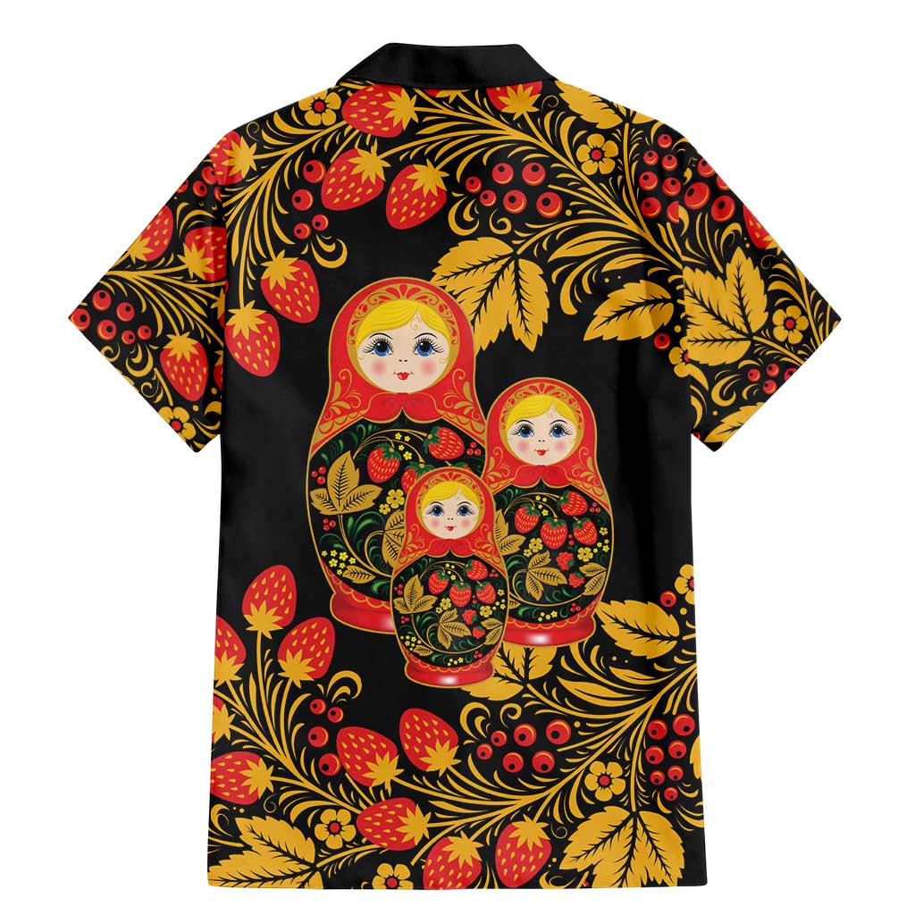 Russian Matryoshka Doll Family Matching Mermaid Dress and Hawaiian Shirt Khokhloma Patterns - Wonder Print Shop