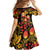 Russian Matryoshka Doll Family Matching Off The Shoulder Long Sleeve Dress and Hawaiian Shirt Khokhloma Patterns - Wonder Print Shop