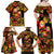 Russian Matryoshka Doll Family Matching Off Shoulder Maxi Dress and Hawaiian Shirt Khokhloma Patterns - Wonder Print Shop