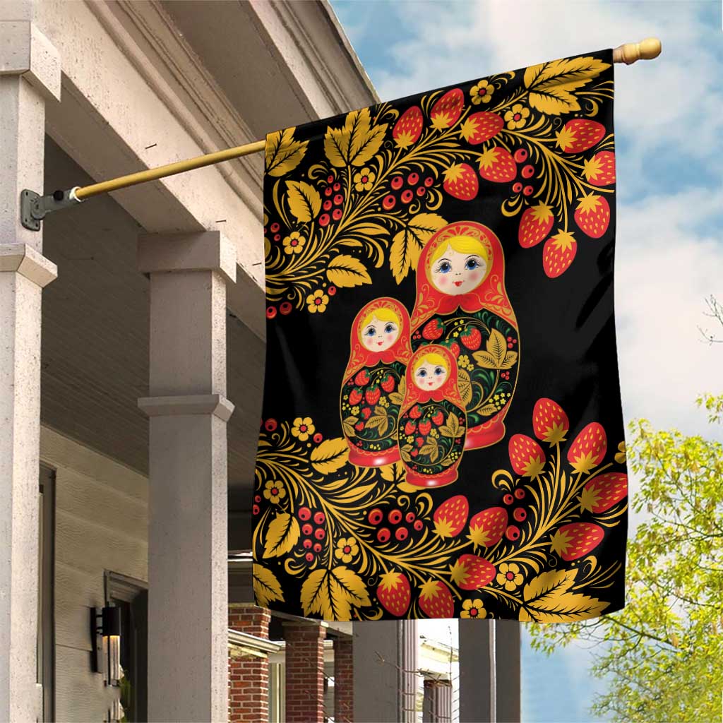 Russian Matryoshka Doll Garden Flag Khokhloma Patterns - Wonder Print Shop