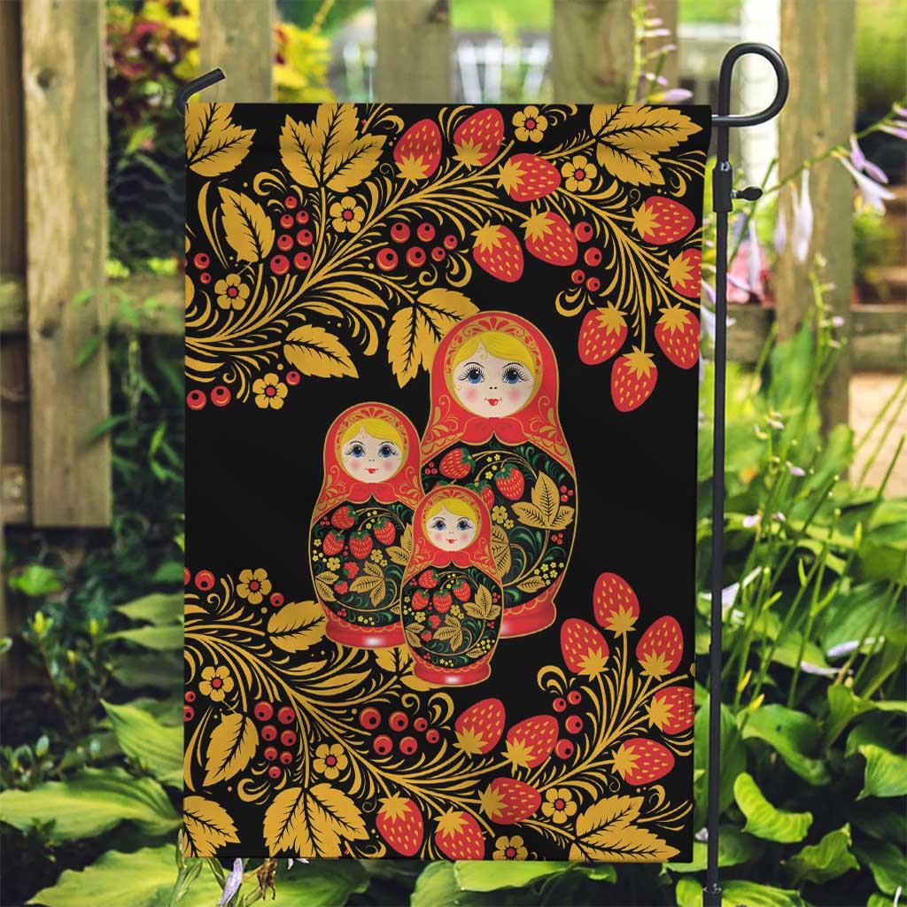 Russian Matryoshka Doll Garden Flag Khokhloma Patterns - Wonder Print Shop