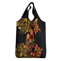Russian Matryoshka Doll Grocery Bag Khokhloma Patterns - Wonder Print Shop