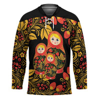 Russian Matryoshka Doll Hockey Jersey Khokhloma Patterns - Wonder Print Shop