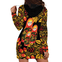 Russian Matryoshka Doll Hoodie Dress Khokhloma Patterns - Wonder Print Shop