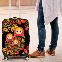 Russian Matryoshka Doll Luggage Cover Khokhloma Patterns - Wonder Print Shop