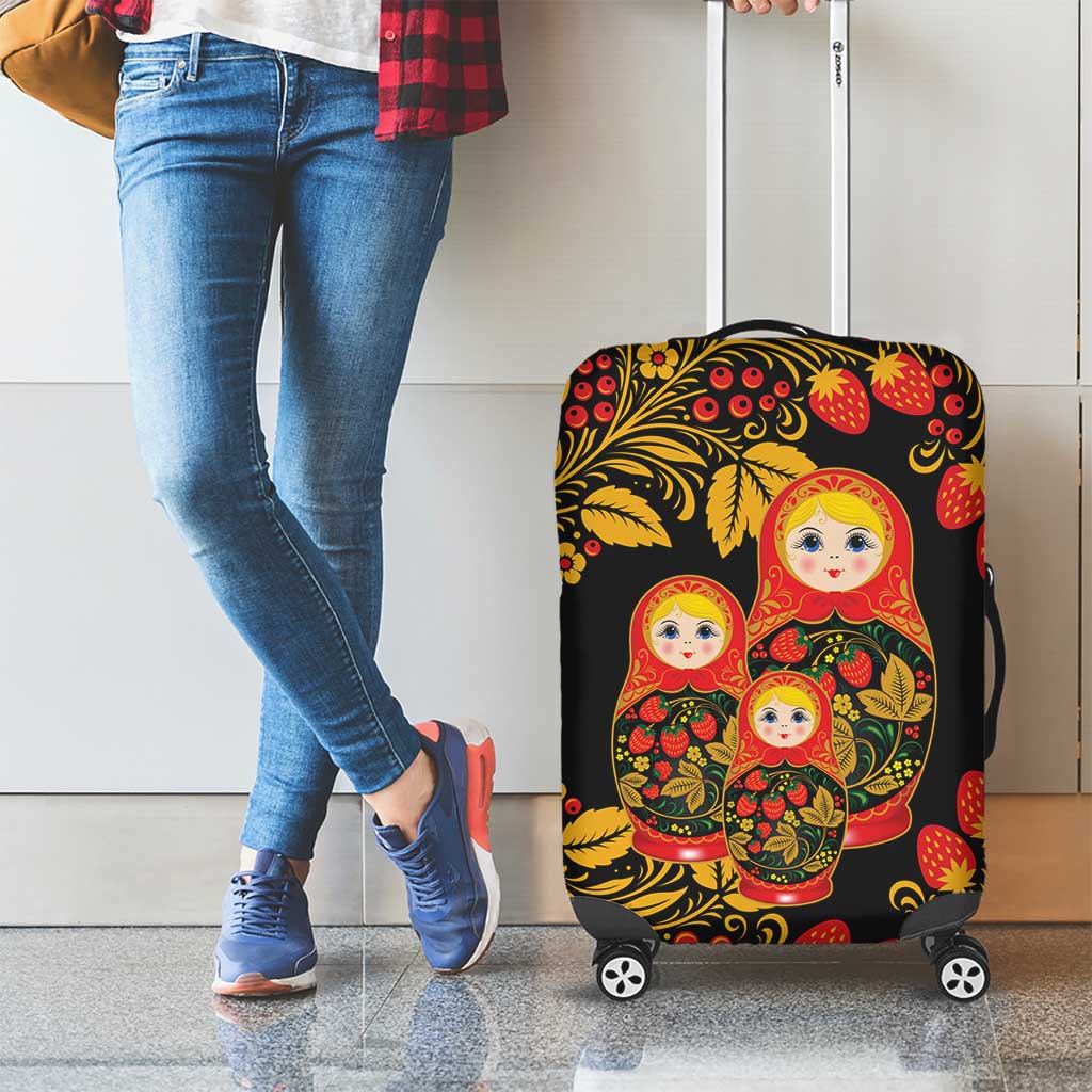 Russian Matryoshka Doll Luggage Cover Khokhloma Patterns - Wonder Print Shop