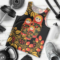 Russian Matryoshka Doll Men Tank Top Khokhloma Patterns - Wonder Print Shop