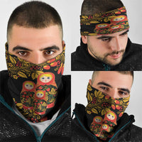Russian Matryoshka Doll Neck Gaiter Khokhloma Patterns - Wonder Print Shop