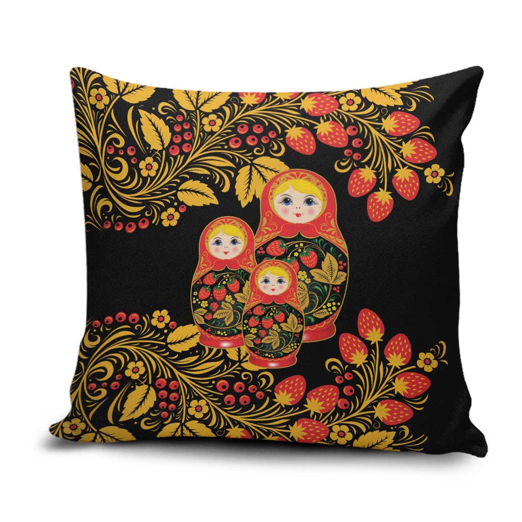 Russian Matryoshka Doll Pillow Cover Khokhloma Patterns - Wonder Print Shop