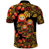 Russian Matryoshka Doll Polo Shirt Khokhloma Patterns - Wonder Print Shop