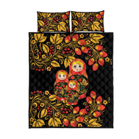 Russian Matryoshka Doll Quilt Bed Set Khokhloma Patterns - Wonder Print Shop