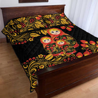 Russian Matryoshka Doll Quilt Bed Set Khokhloma Patterns - Wonder Print Shop