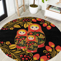 Russian Matryoshka Doll Round Carpet Khokhloma Patterns - Wonder Print Shop