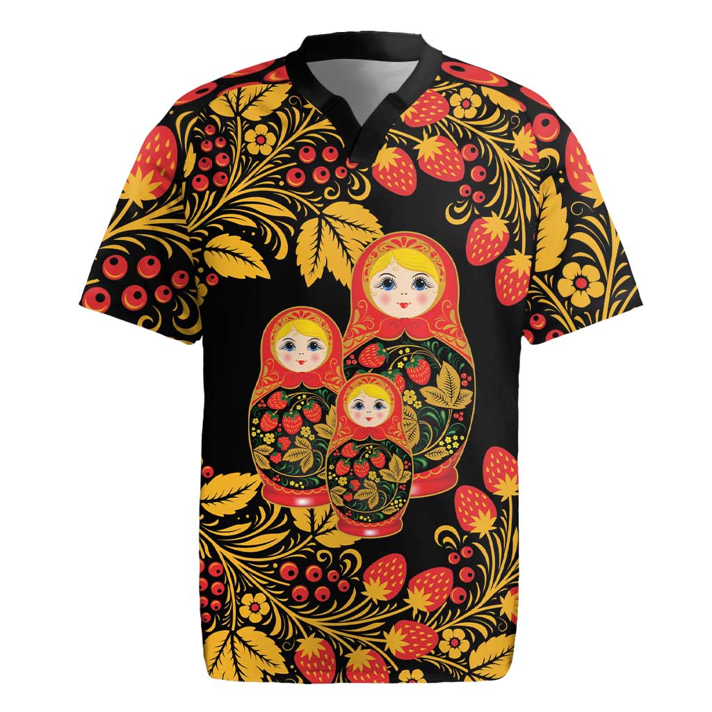 Russian Matryoshka Doll Rugby Jersey Khokhloma Patterns - Wonder Print Shop