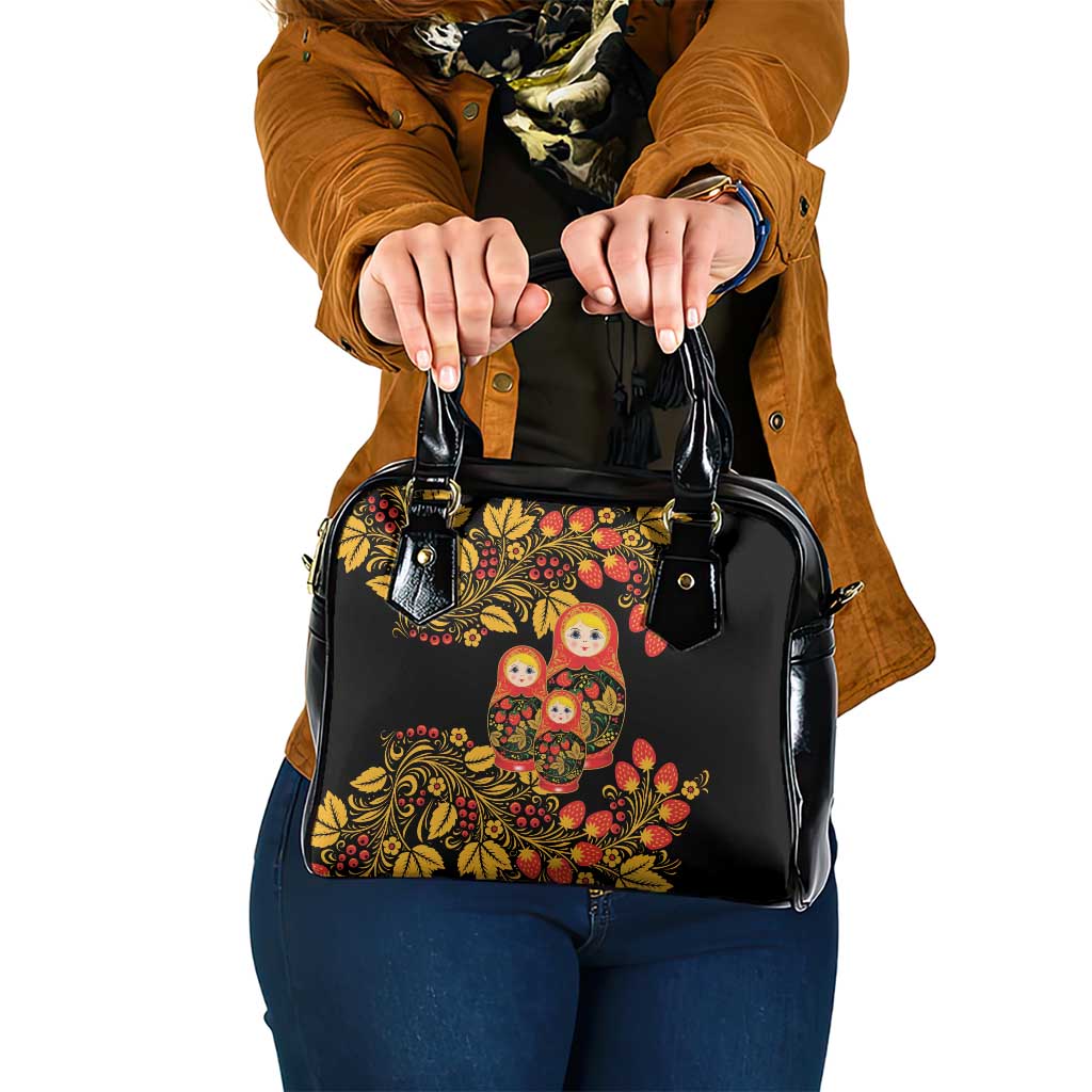 Russian Matryoshka Doll Shoulder Handbag Khokhloma Patterns - Wonder Print Shop
