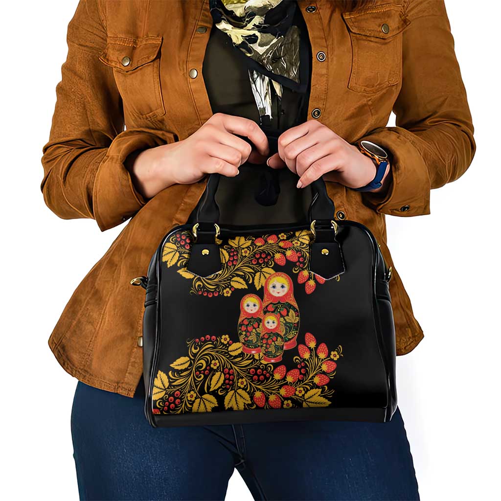 Russian Matryoshka Doll Shoulder Handbag Khokhloma Patterns - Wonder Print Shop