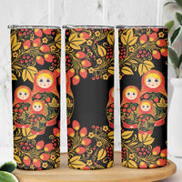 Russian Matryoshka Doll Skinny Tumbler Khokhloma Patterns - Wonder Print Shop