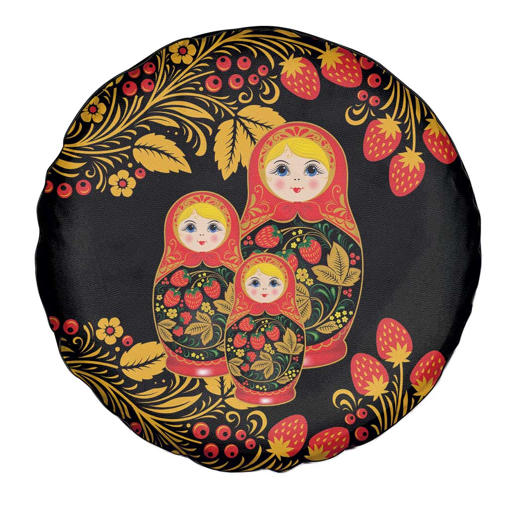 Russian Matryoshka Doll Spare Tire Cover Khokhloma Patterns - Wonder Print Shop