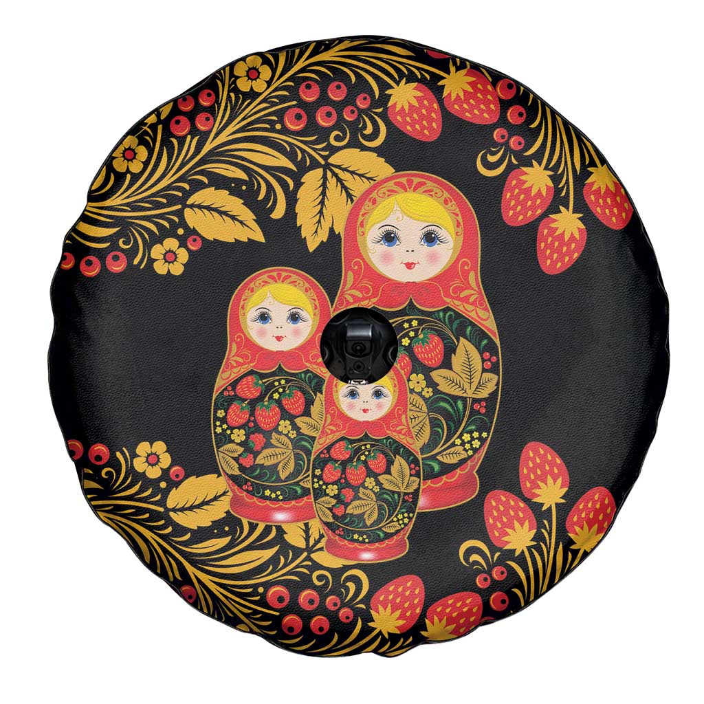 Russian Matryoshka Doll Spare Tire Cover Khokhloma Patterns - Wonder Print Shop