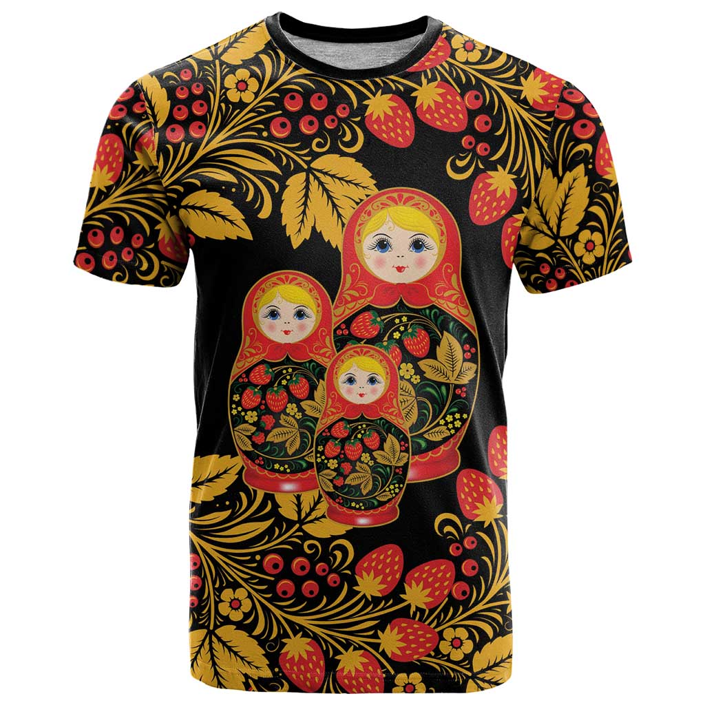 Russian Matryoshka Doll T Shirt Khokhloma Patterns - Wonder Print Shop
