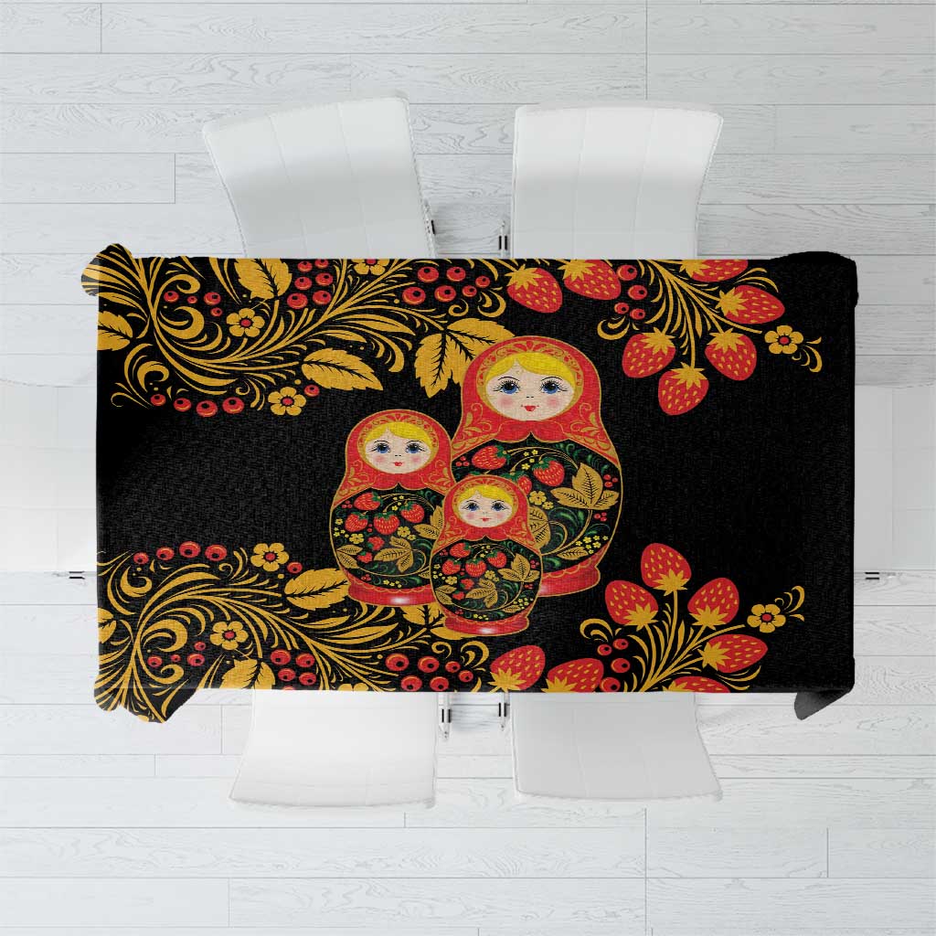Russian Matryoshka Doll Tablecloth Khokhloma Patterns - Wonder Print Shop