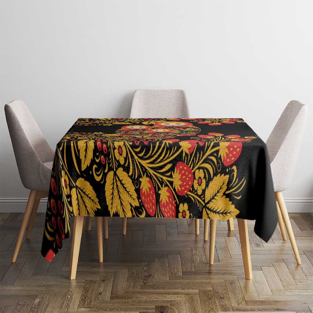 Russian Matryoshka Doll Tablecloth Khokhloma Patterns - Wonder Print Shop
