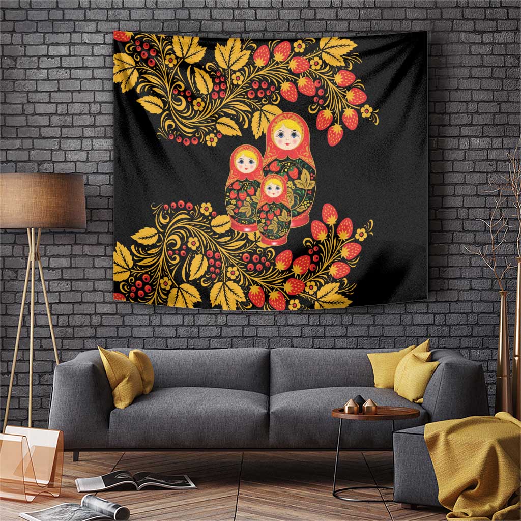 Russian Matryoshka Doll Tapestry Khokhloma Patterns - Wonder Print Shop