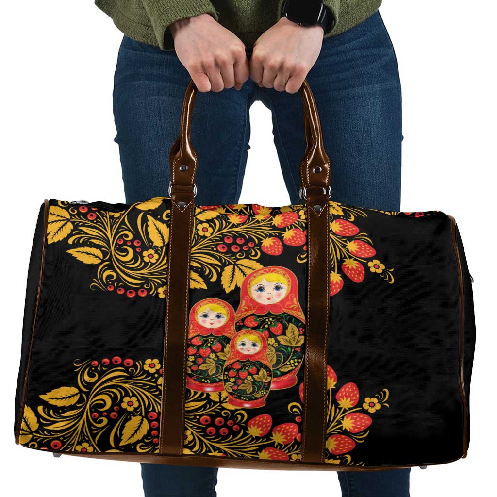 Russian Matryoshka Doll Travel Bag Khokhloma Patterns - Wonder Print Shop