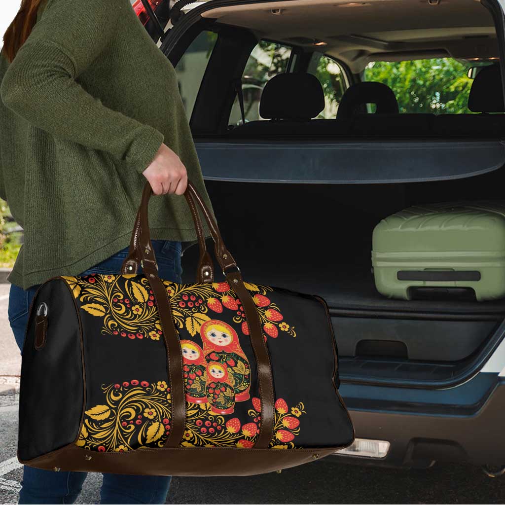 Russian Matryoshka Doll Travel Bag Khokhloma Patterns - Wonder Print Shop