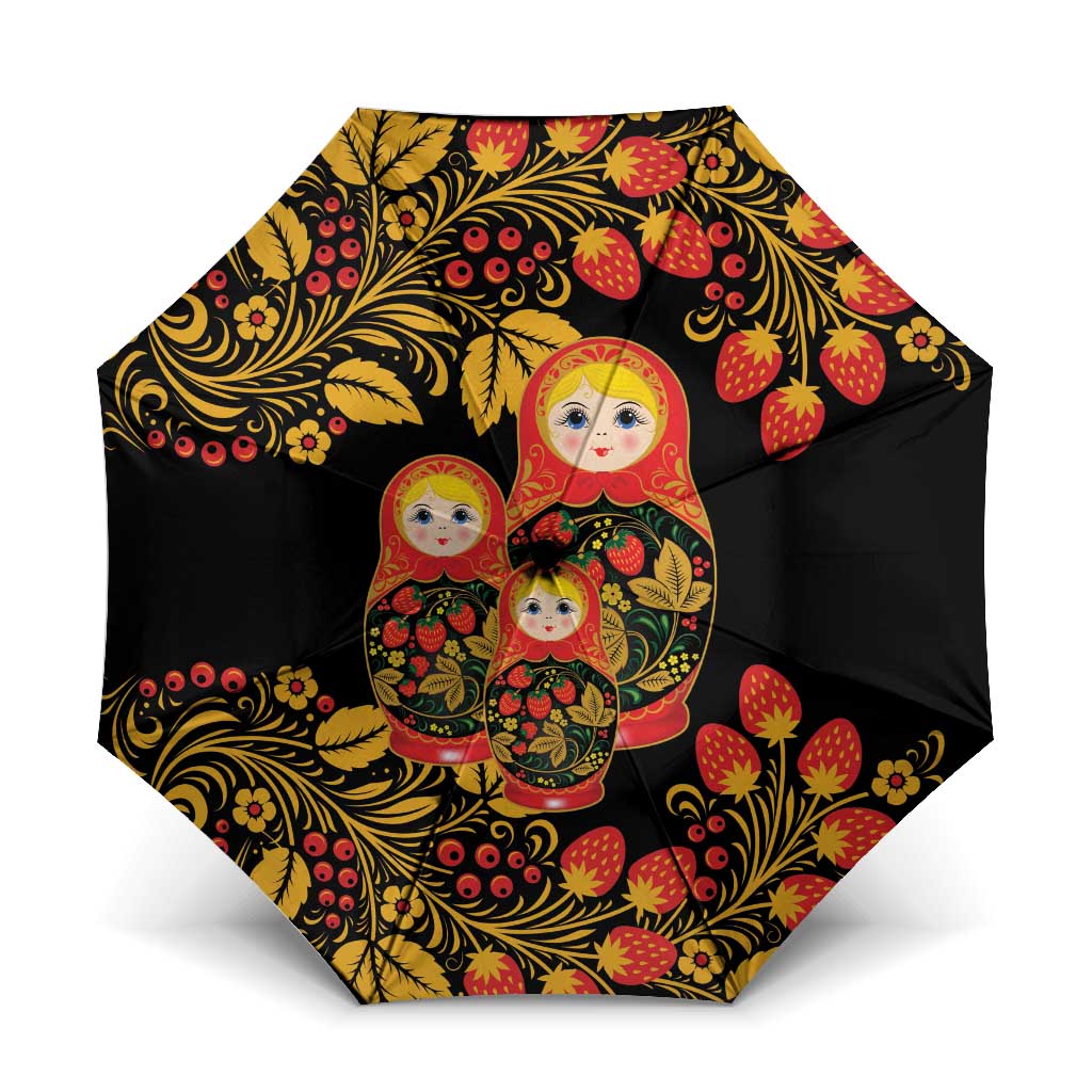 Russian Matryoshka Doll Umbrella Khokhloma Patterns - Wonder Print Shop