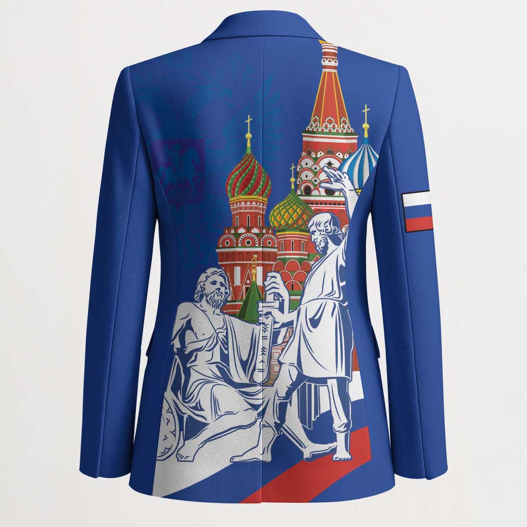 Russia National Unity Day Blazer Minin And Pozharsky Monument - Wonder Print Shop
