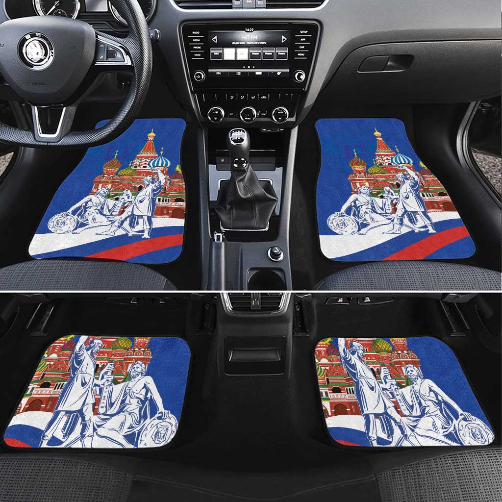 Russia National Unity Day Car Mats Minin And Pozharsky Monument - Wonder Print Shop