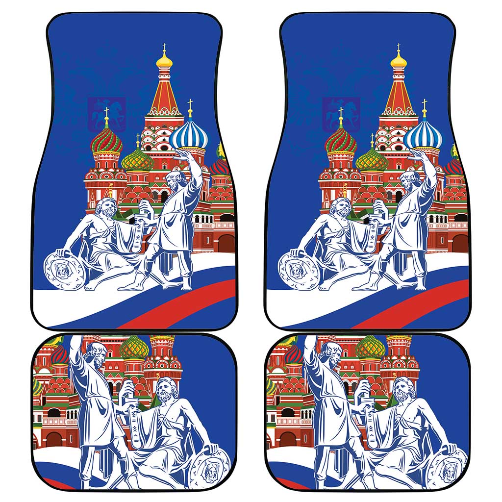 Russia National Unity Day Car Mats Minin And Pozharsky Monument - Wonder Print Shop