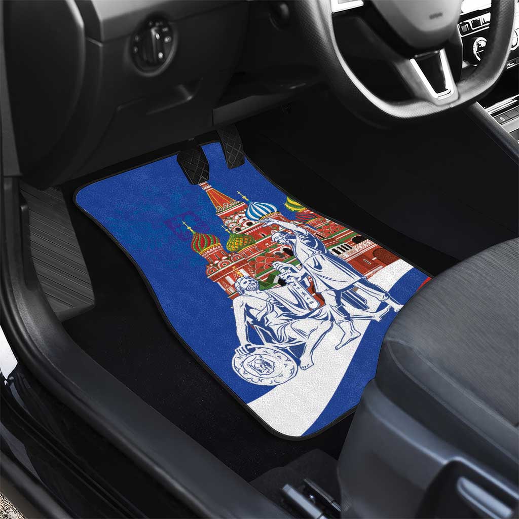Russia National Unity Day Car Mats Minin And Pozharsky Monument - Wonder Print Shop