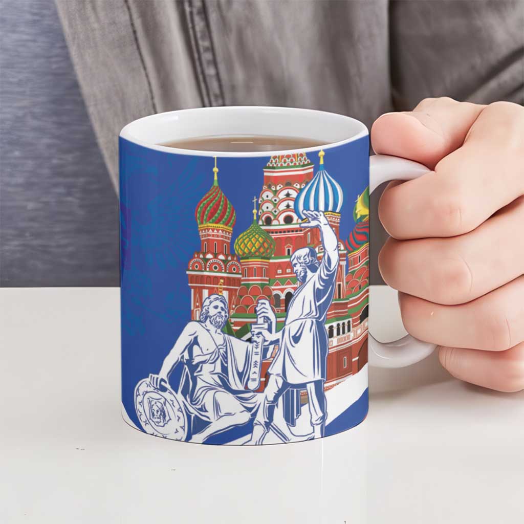 Russia National Unity Day Ceramic Mug Minin And Pozharsky Monument - Wonder Print Shop