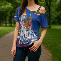 Russia National Unity Day Cross Shoulder Shirt Minin And Pozharsky Monument - Wonder Print Shop