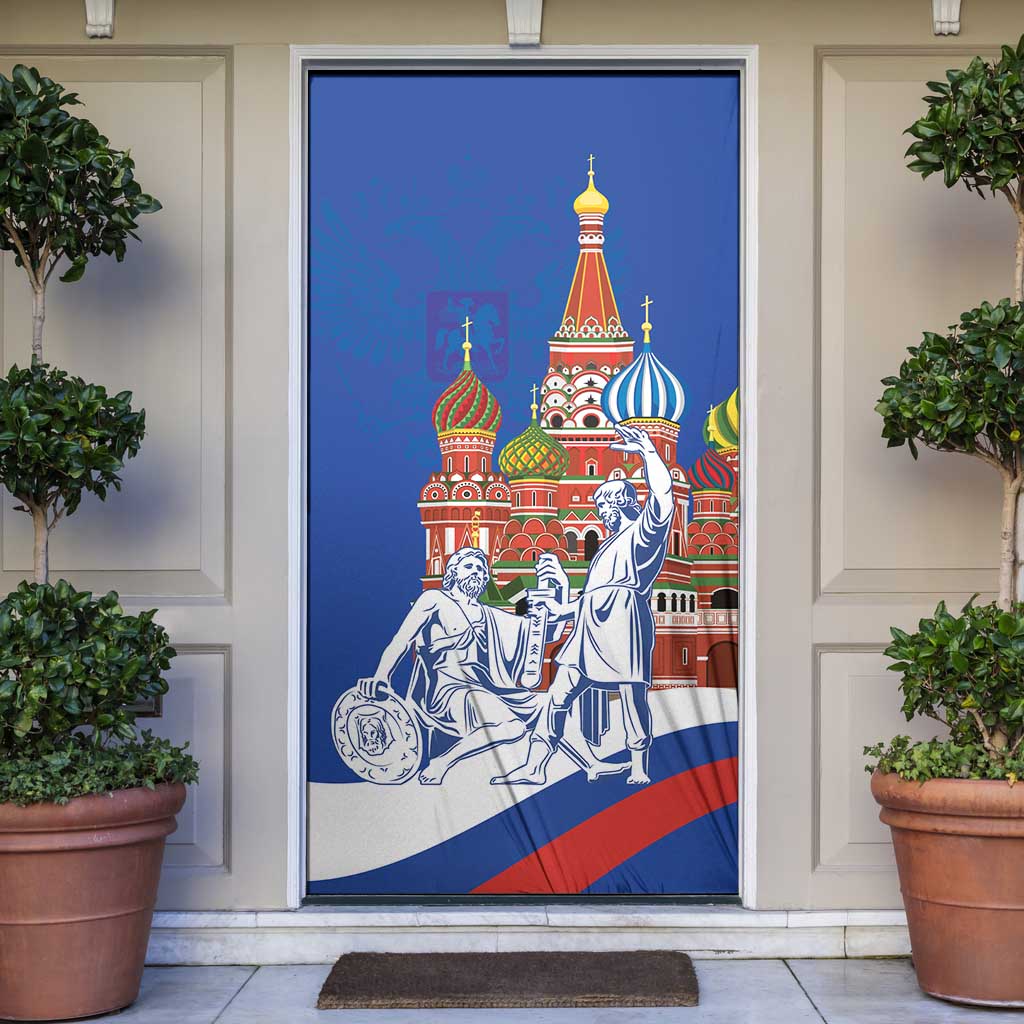 Russia National Unity Day Door Cover Minin And Pozharsky Monument - Wonder Print Shop