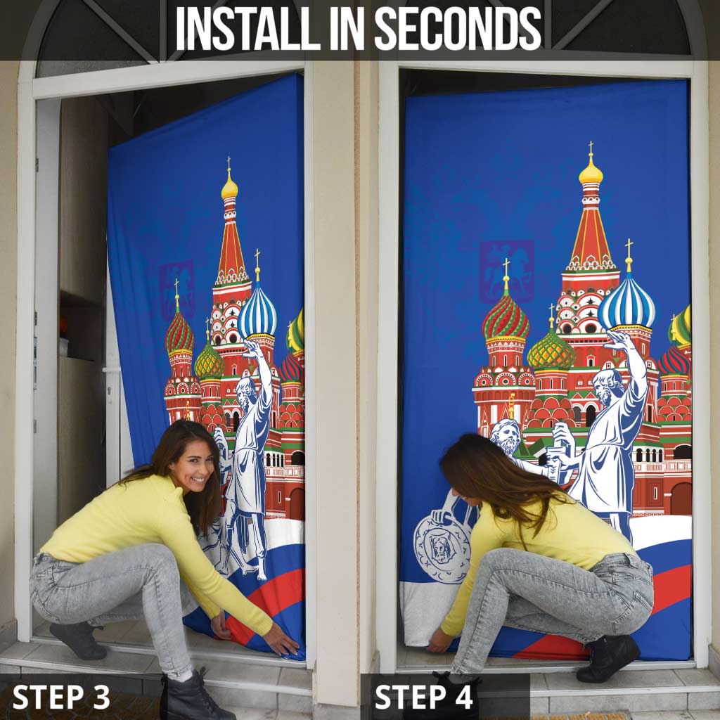 Russia National Unity Day Door Cover Minin And Pozharsky Monument - Wonder Print Shop